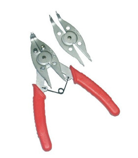 Pince circlips avec 2 têtes interchangeables