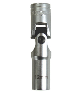 Douille bougie cardan 12 pans carré 3/8 12mm