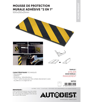 Mousse de protection murale 500x250x10mm