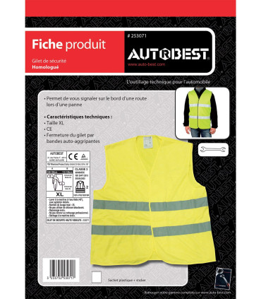 Gilet sécurité jaune