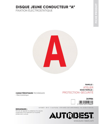 Jeune conducteur à électrostatique diam.150mm