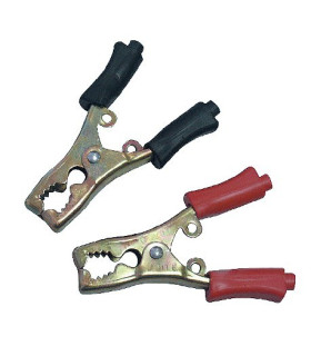 Lot 2 pinces rouge et noire pour chargeur 40A