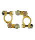 Lot 2 cosses laiton pour batterie