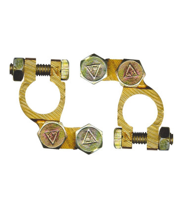Lot 2 cosses laiton pour batterie