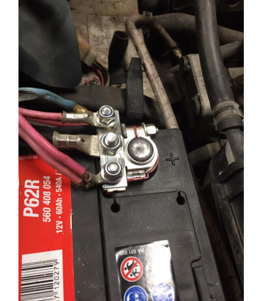 Cosse batt. multi-connexion dble positif rouge