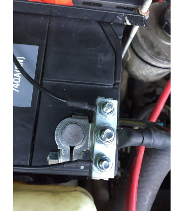 Cosse batt. multi-connexion dble négatif noire