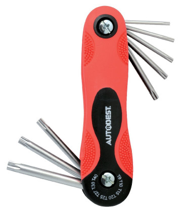 Jeu de 8 clés Torx S mâles sur montures