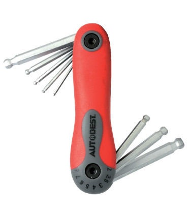 Jeu de 8 clés BTR têtes sphériques sur montures